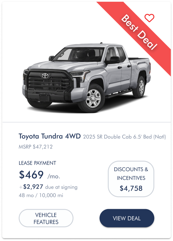 Offer card with a car